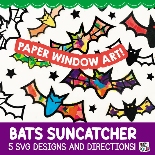 Halloween Bats Suncatcher SVG