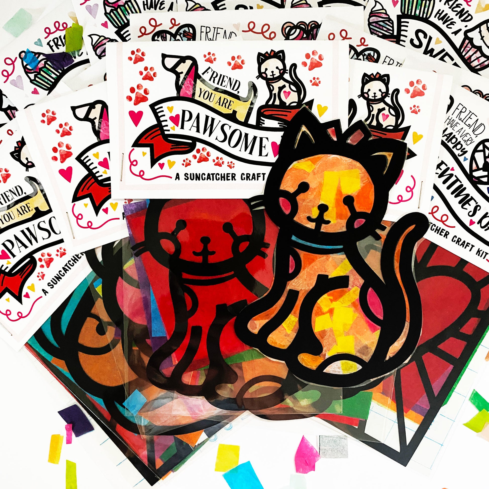 Cat you are Pawsome Valentine's Day craft kit