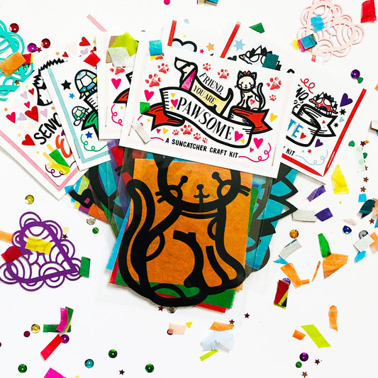 Cat or dog valentines craft kit for kids.