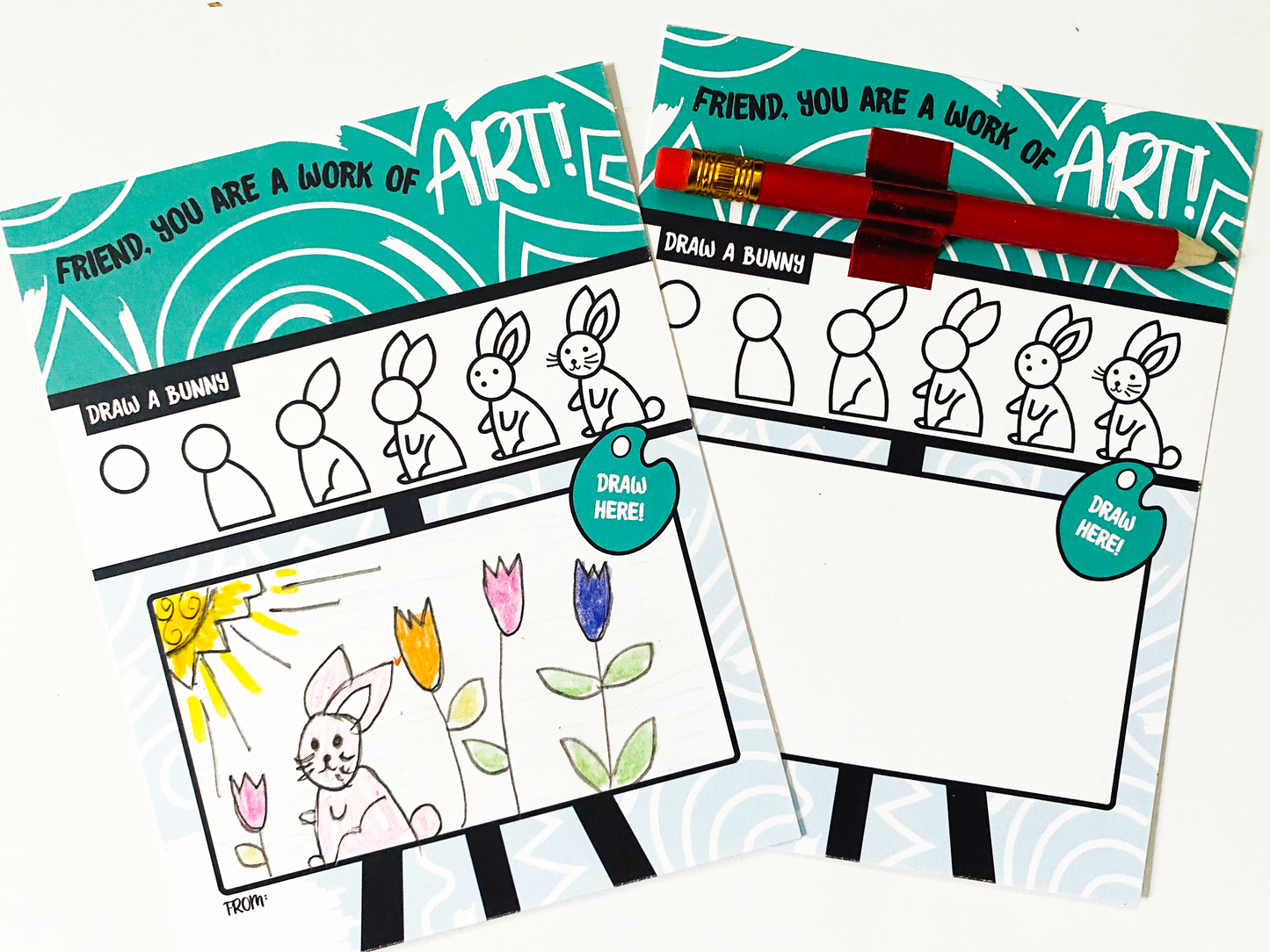 Step by Step Drawing Valentine's Cards