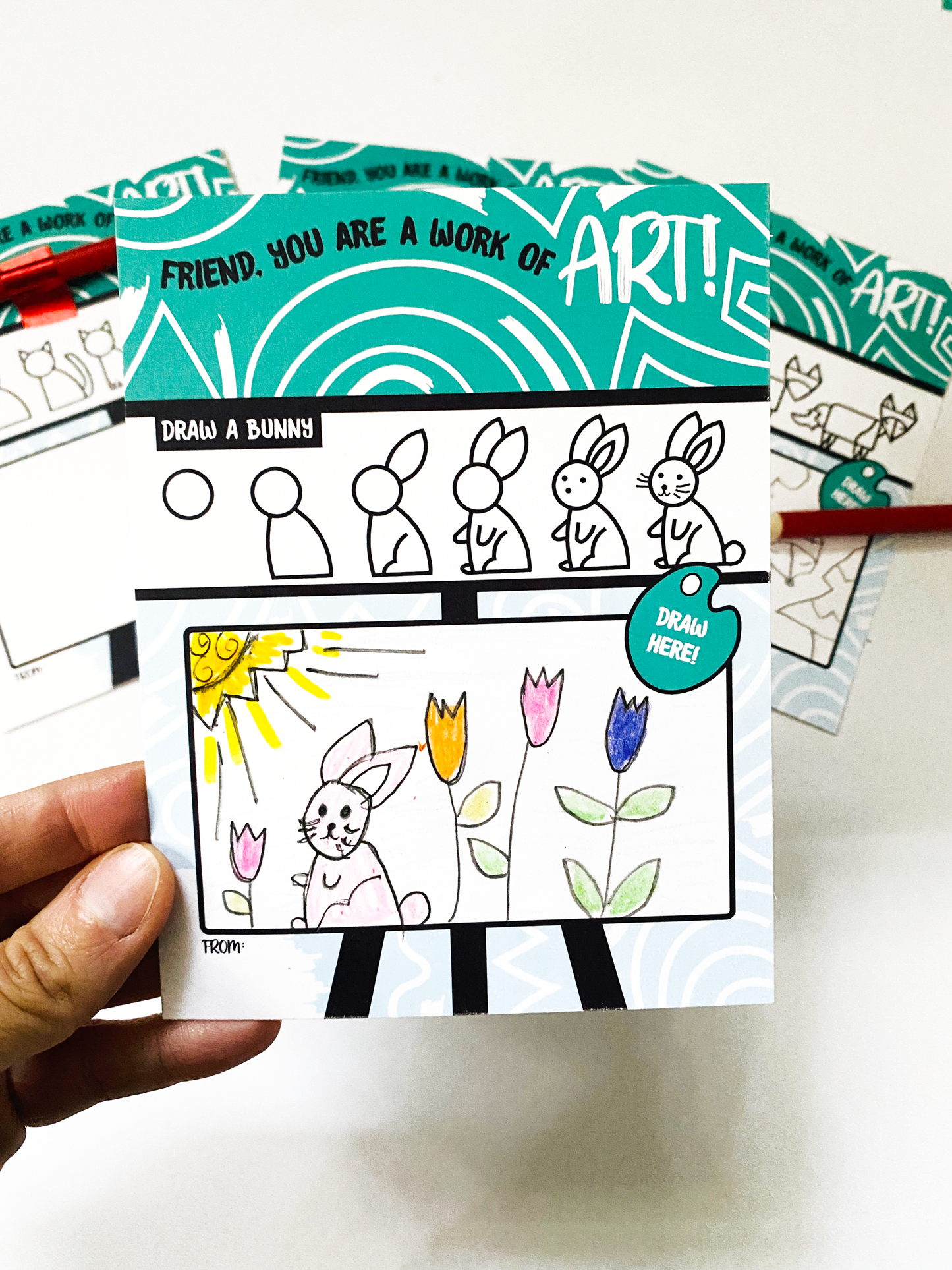 Step by Step Drawing Valentine's Cards