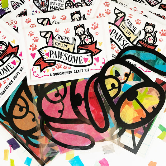 Dog Pawsome Valentine's Day Suncatcher Kits