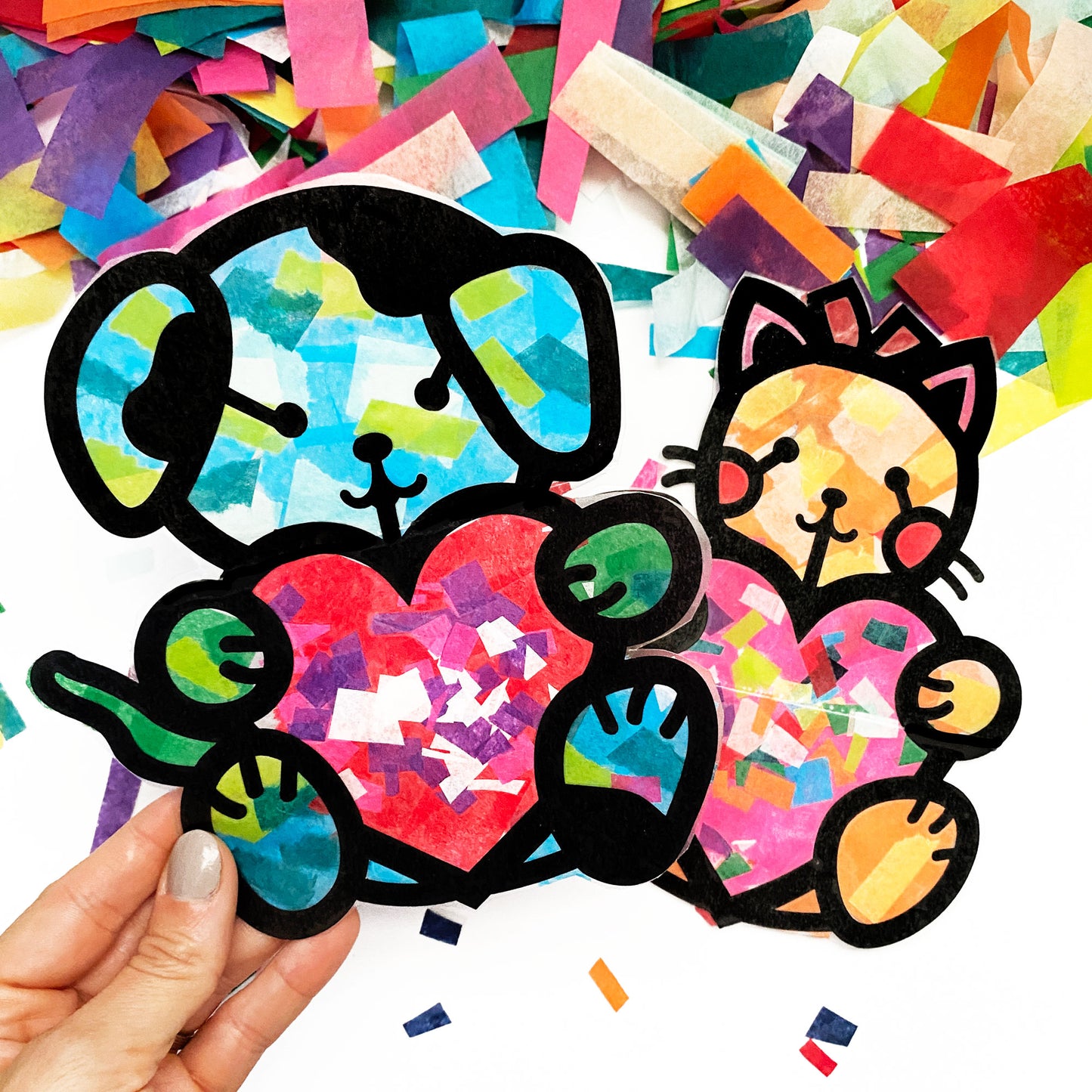 Bulk Cat or Dog Valentines Crafts (set of 10)
