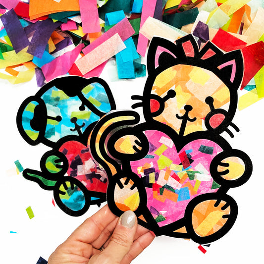 Bulk Cat or Dog Valentines Crafts (set of 10)