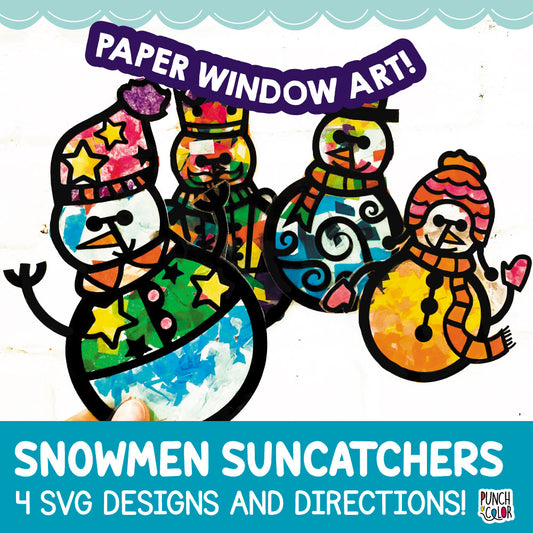 Snowmen Suncatchers SVG