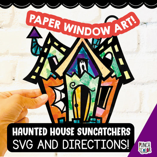 Haunted House Suncatcher SVG