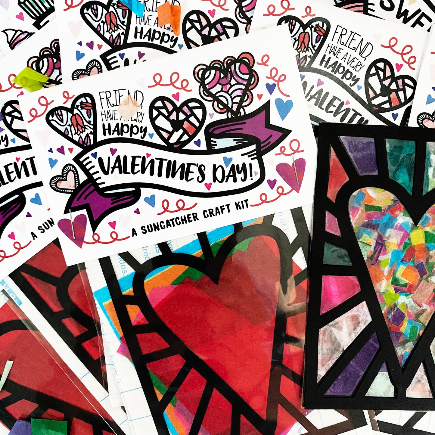 Happy Valentine's Day Suncatcher Kits