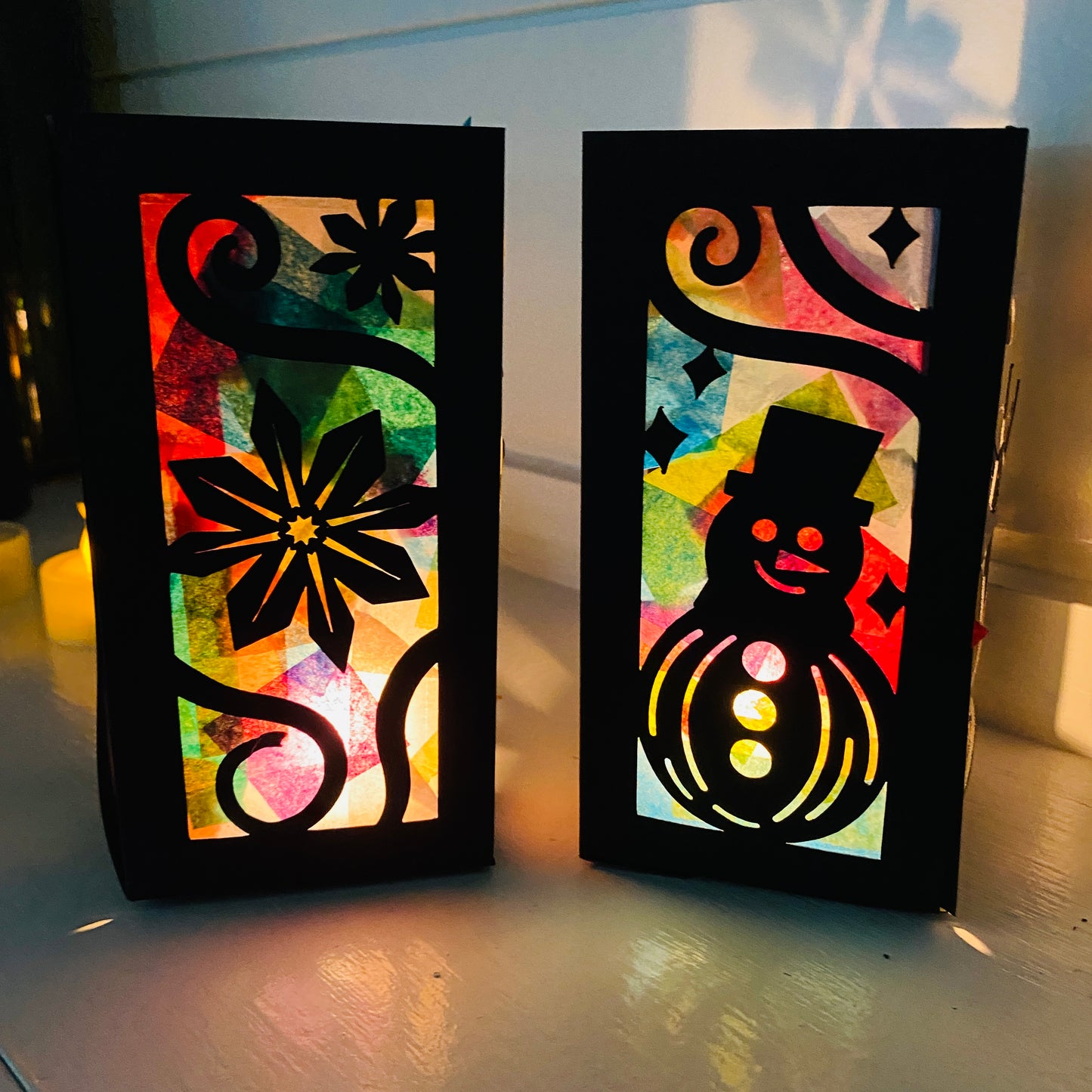 Snowflakes and Snowman Lantern Craft Kit