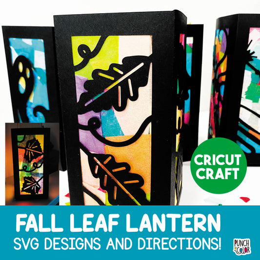 Fall Leaves Lantern SVG