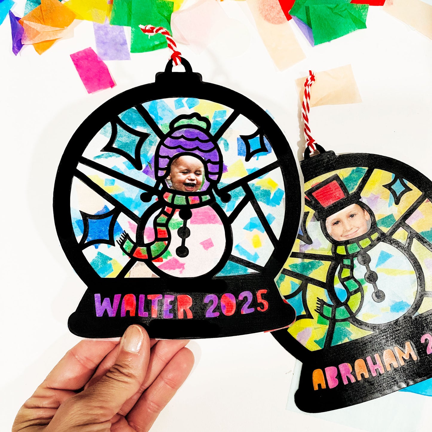 Snowglobe Photo Ornament SVG