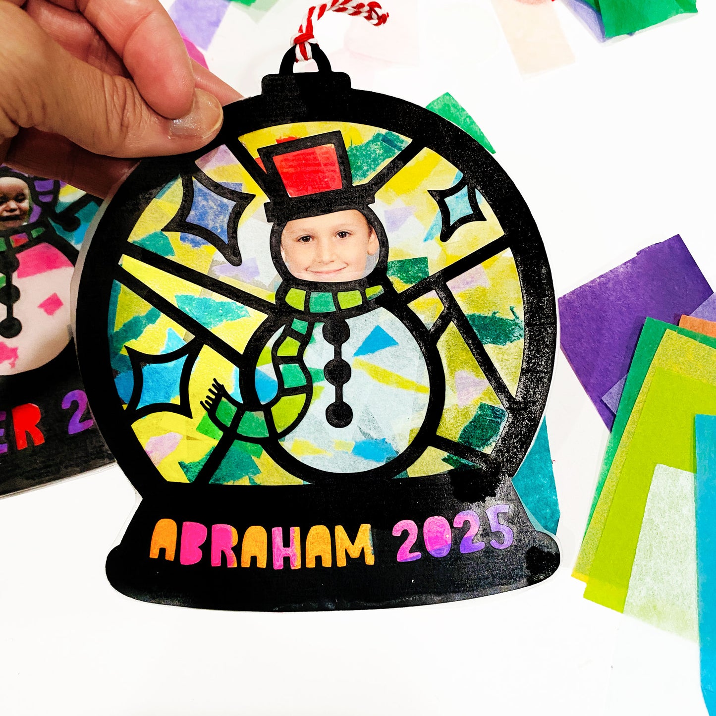 Snowglobe Photo Ornament SVG