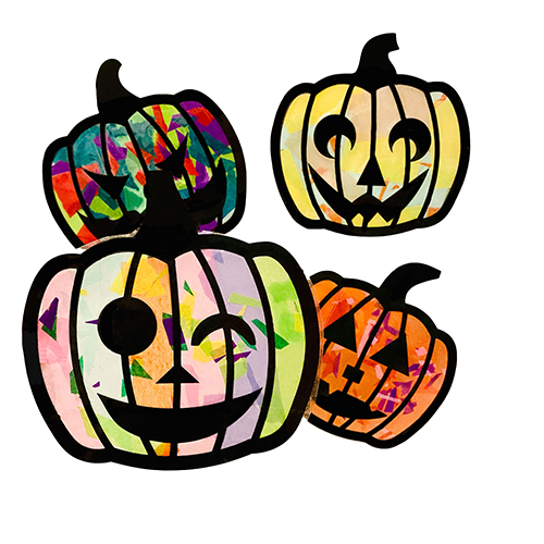 Pumpkins suncatcher craft kit