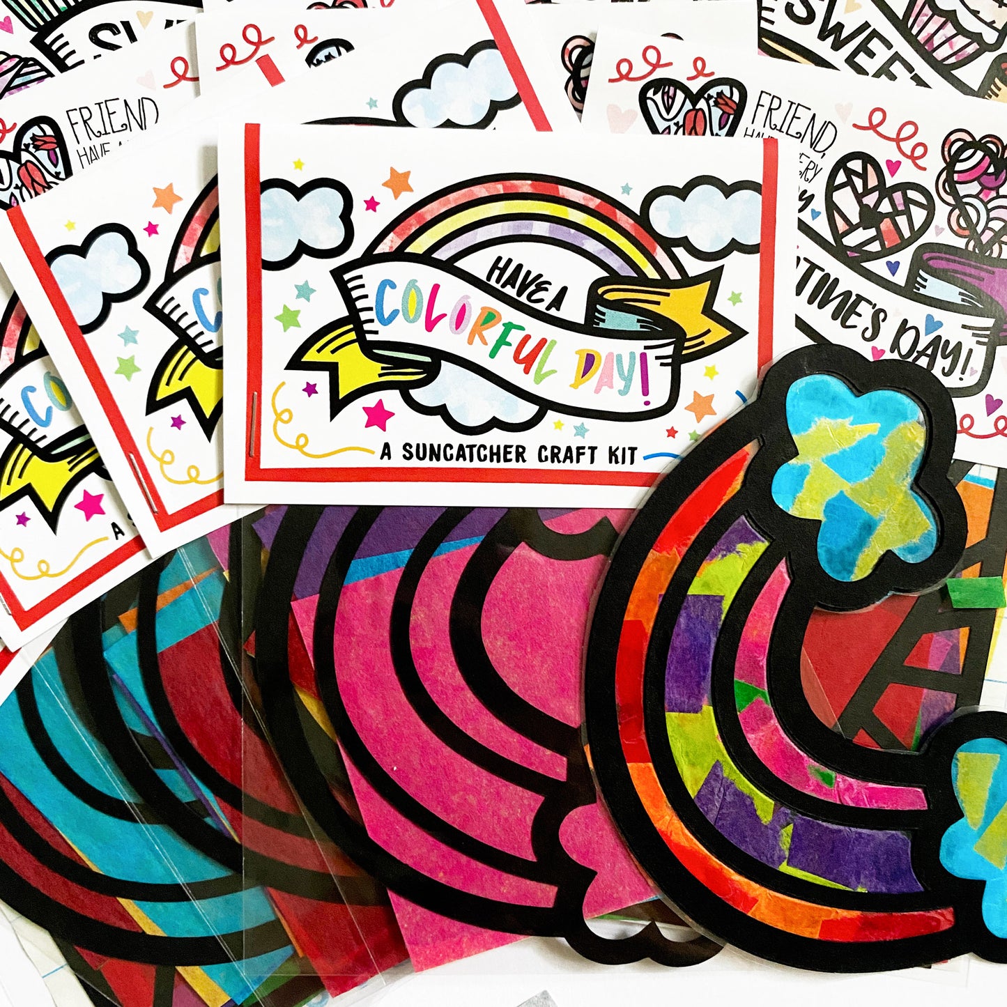 Have a Colorful Day Rainbow Valentine's craft kits