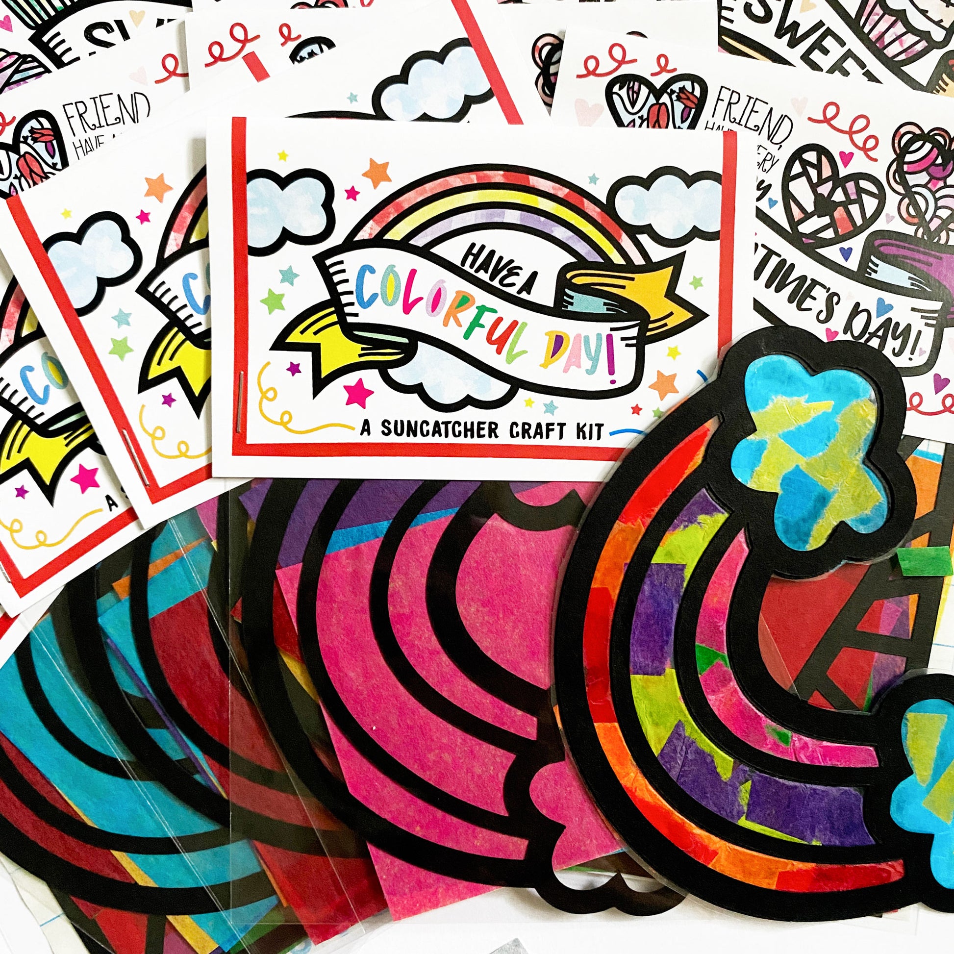 Have a Colorful Day Rainbow Valentine's craft kits