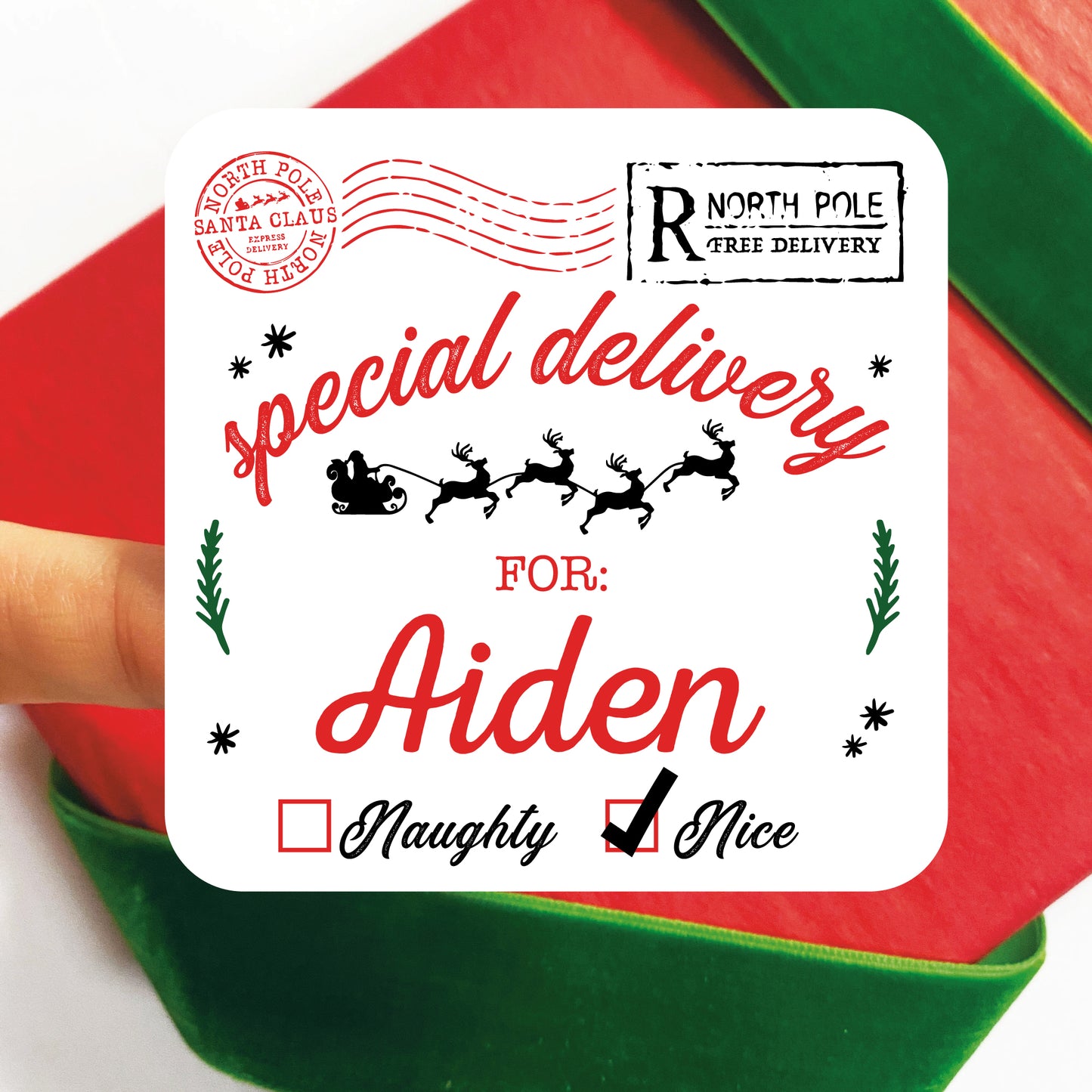 Personalized Christmas Gift Labels - Special Delivery