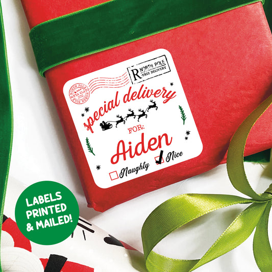 Personalized Christmas Gift Labels - Special Delivery