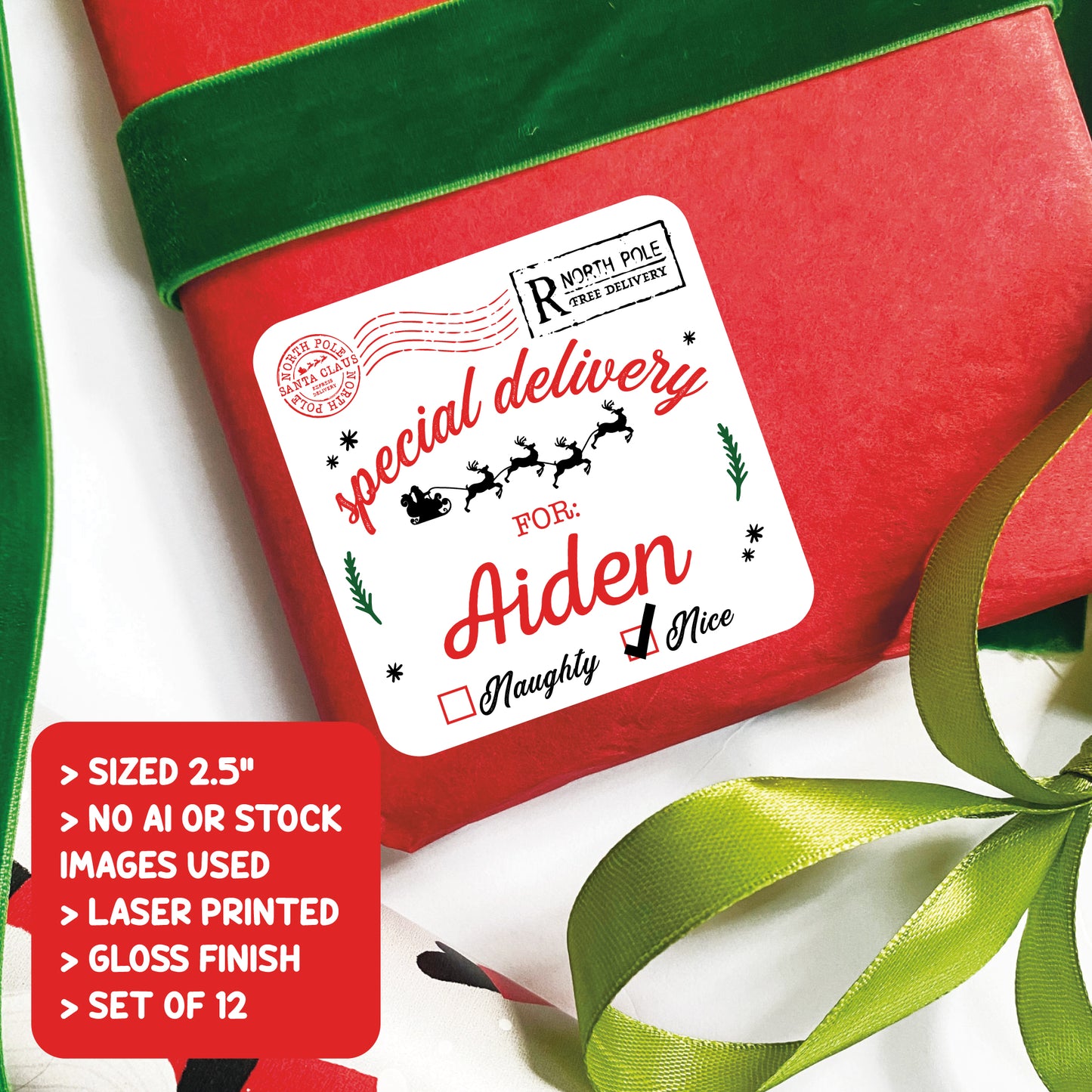 Personalized Christmas Gift Labels - Special Delivery