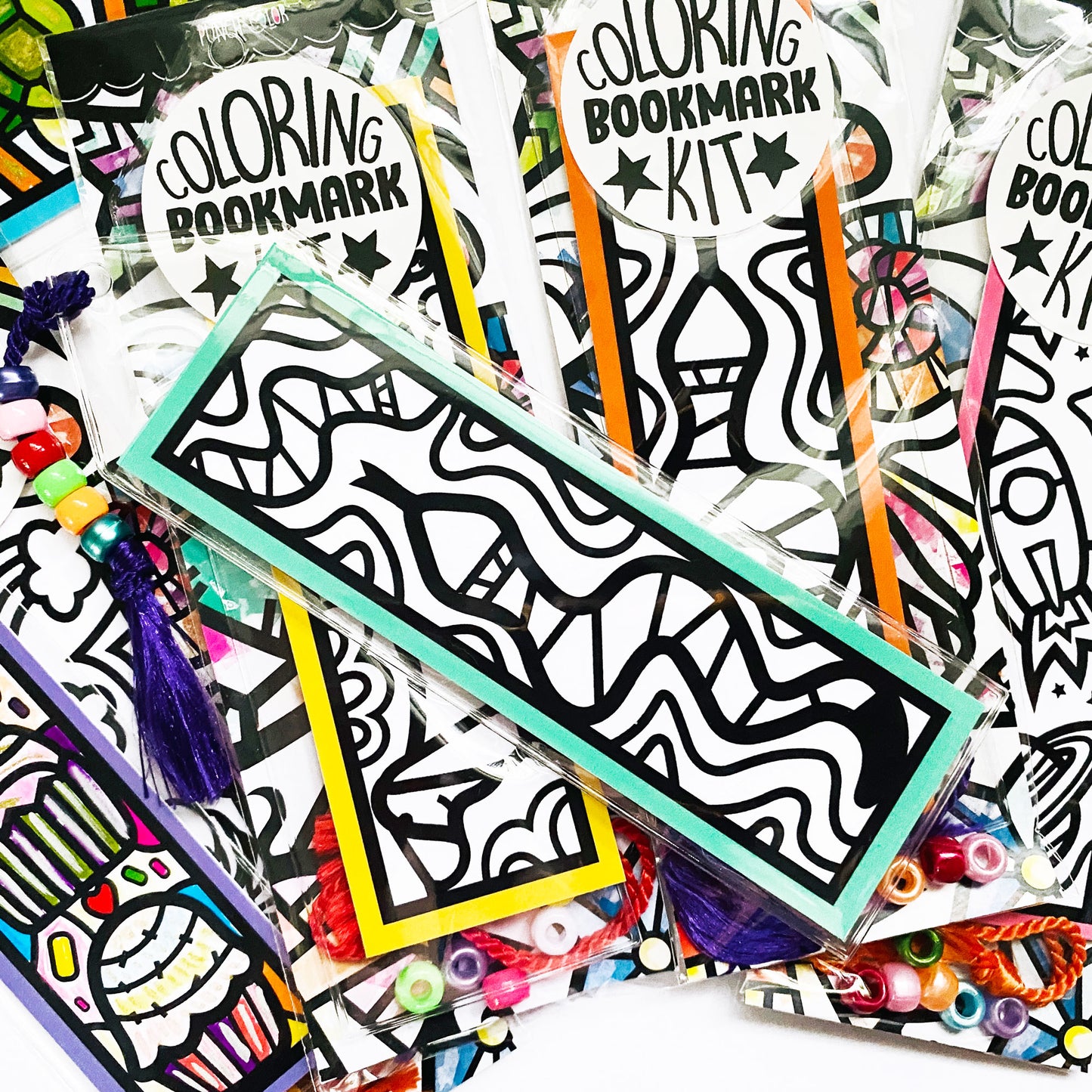 Snake coloring bookmark arts and crafts kit for young reader. Reptile birthday party activity for kids!
