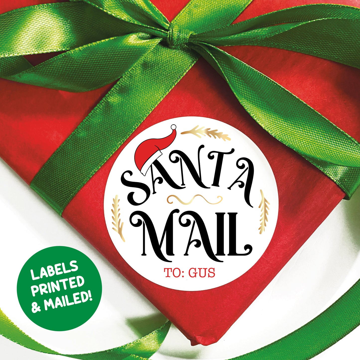 Personalized Santa Mail Gift Labels