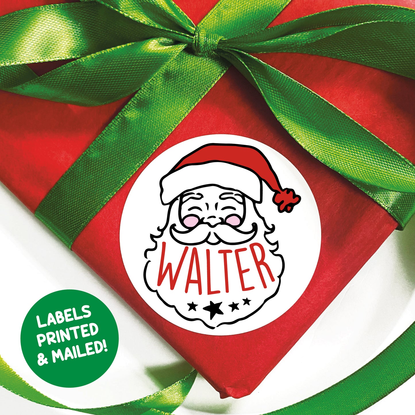 Personalized Santa Claus Christmas Gift Labels