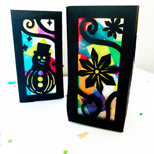 Snowflakes and Snowman Lantern Craft Kit
