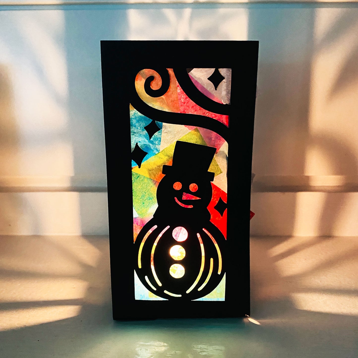 Snowman Lantern SVG