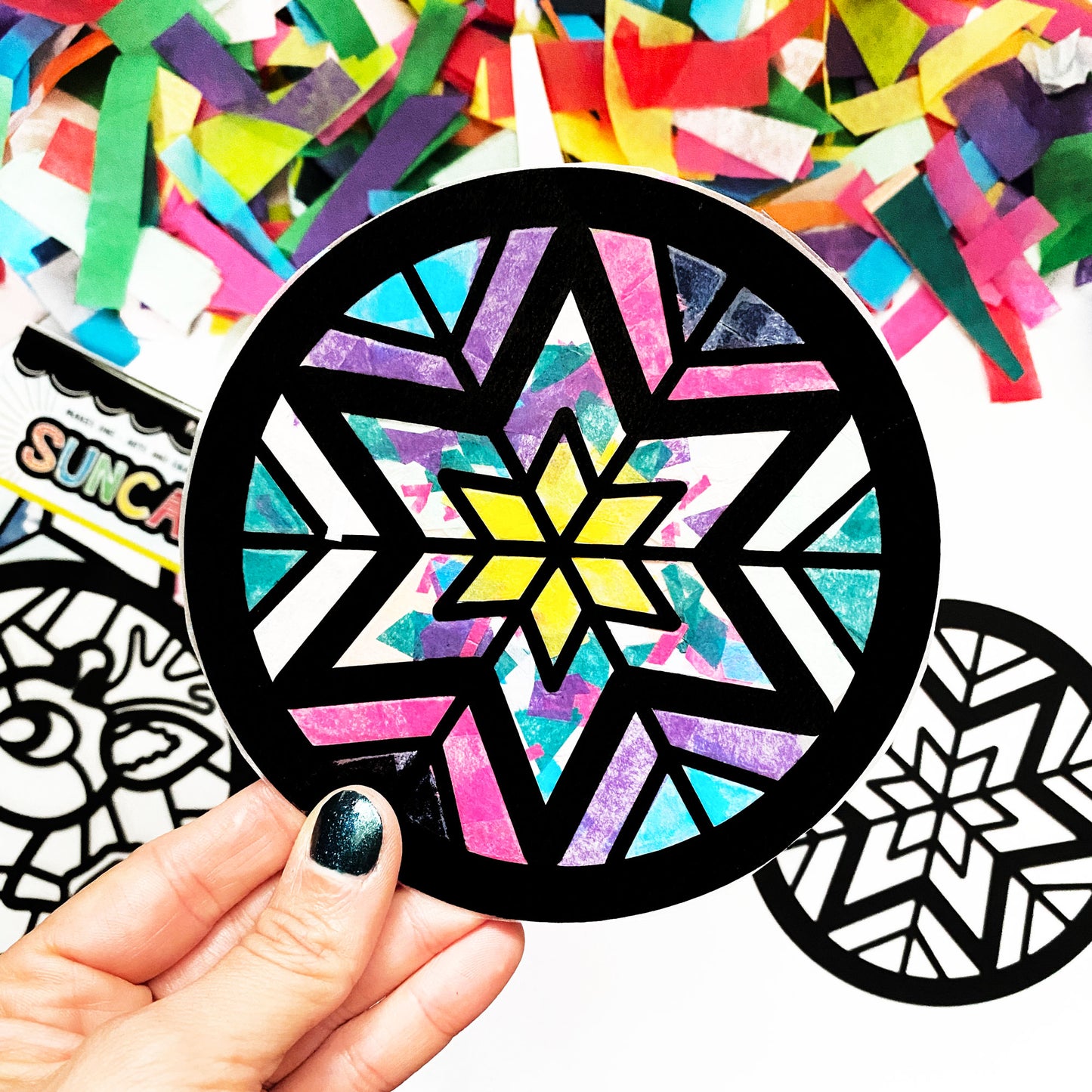 Snowman Snowflake Suncatcher SVG