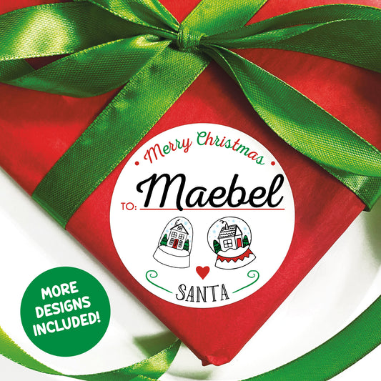 Personalized Christmas Gift Labels - Vintage