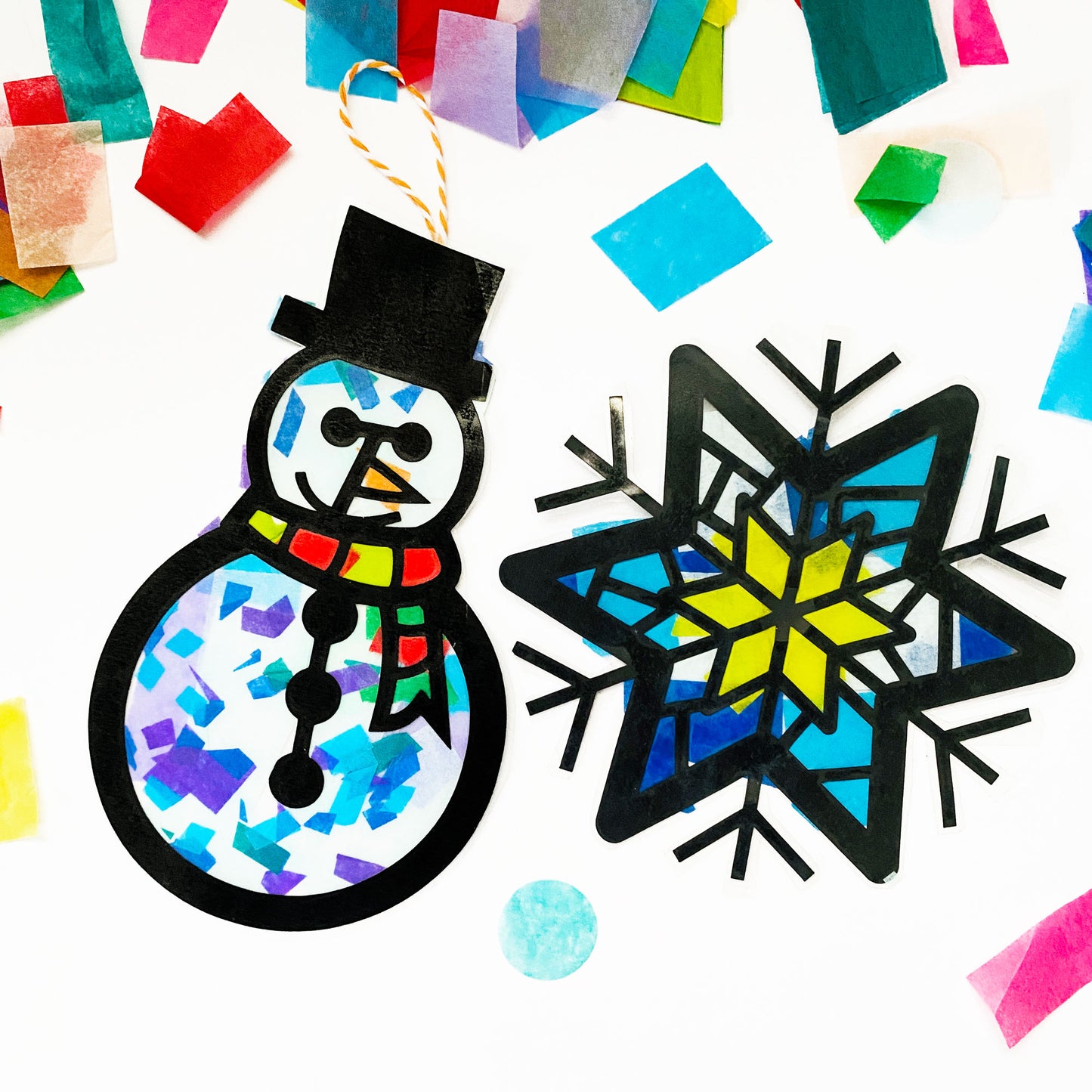 Snowman Snowflake Suncatcher SVG