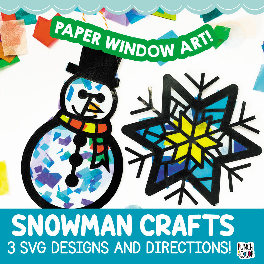 Snowman Snowflake Suncatcher SVG