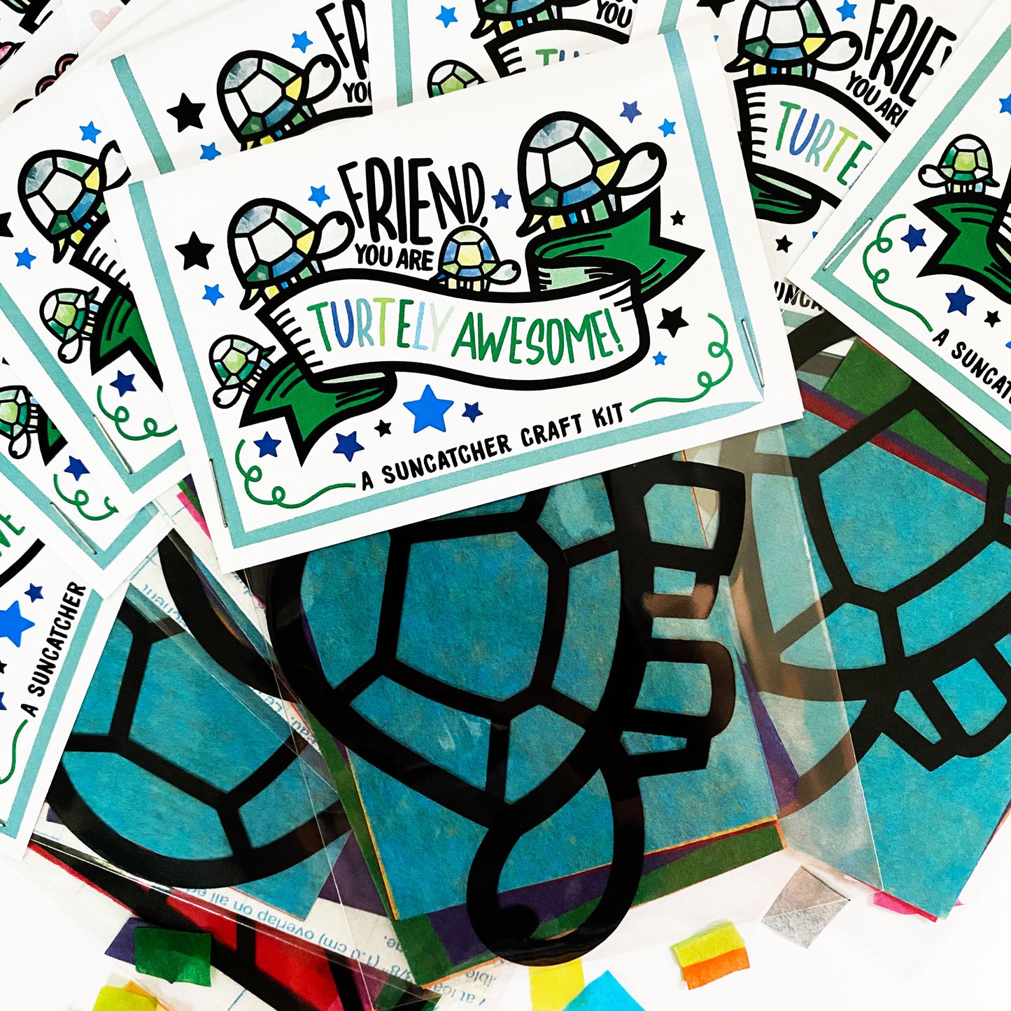 Turtley Awesome Valentine's Day Suncatcher Kits