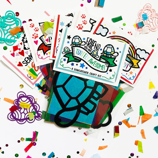 Turtley Awesome Valentine's Day Suncatcher Kits