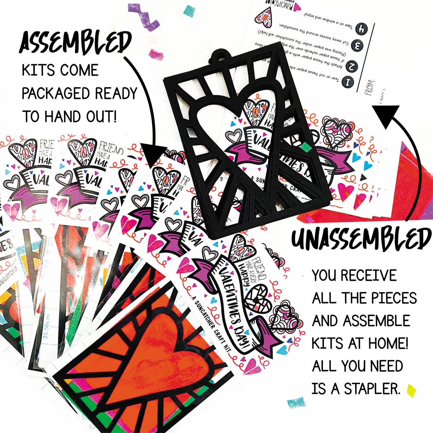 Assorted Valentine Suncatcher Kits