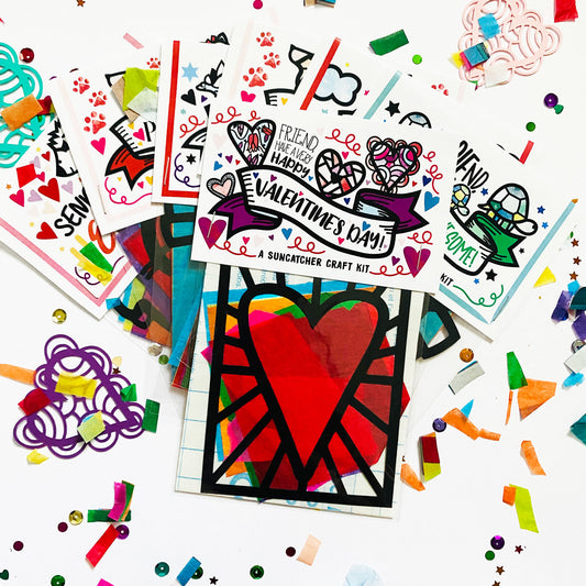 Happy Valentine's Day Suncatcher Kits
