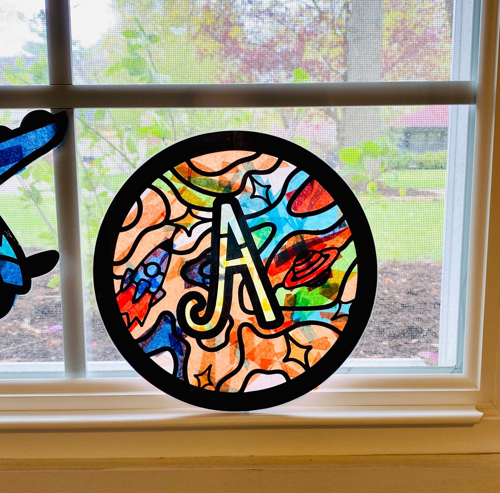 Monogram outer space suncatcher arts and crafts kit for kids