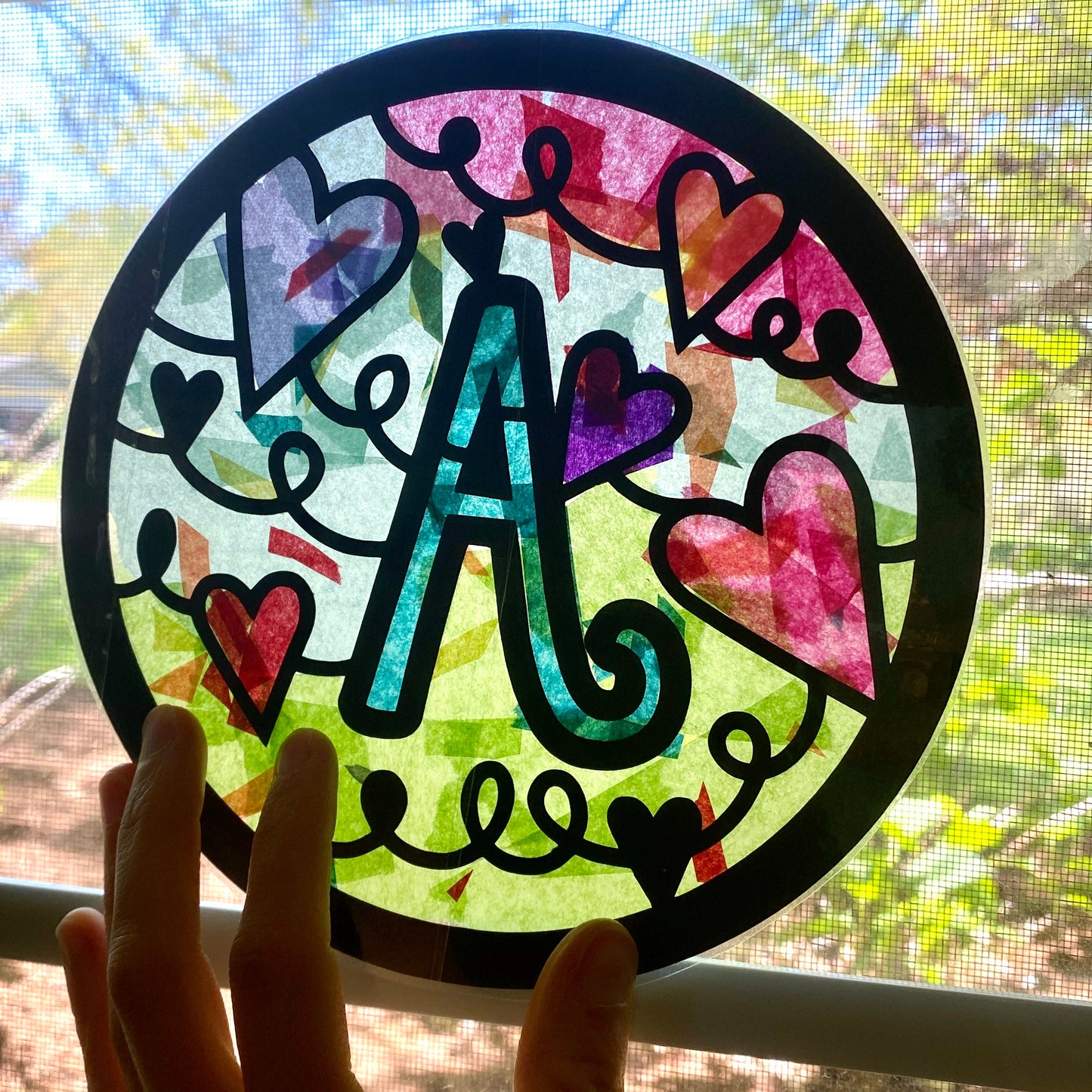 Hearts Monogram Suncatcher Kit