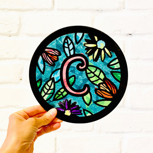 Flowers Monogram Suncatcher Kit