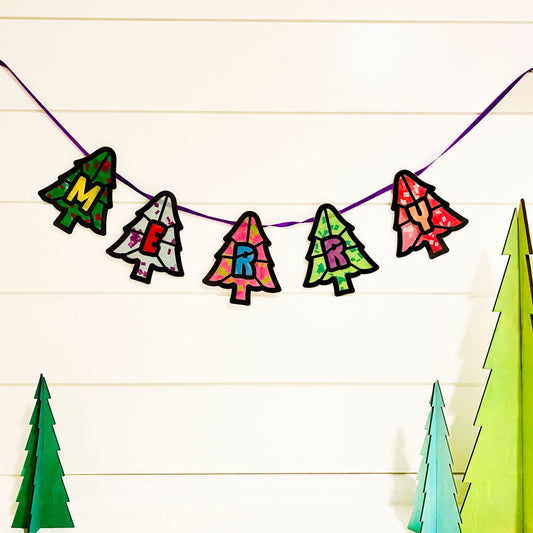 Merry Christmas Suncatcher Garland Kit