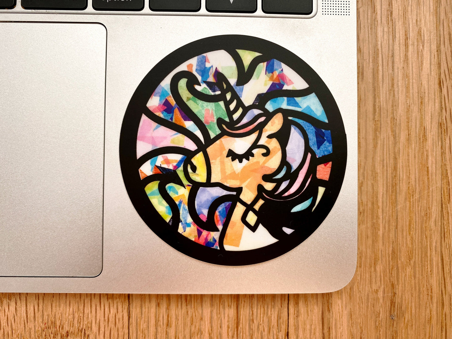 Unicorn Stained Glass Vinyl Sticker