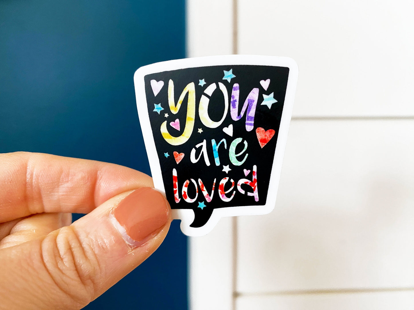 You Are Loved Stained Glass Vinyl Sticker