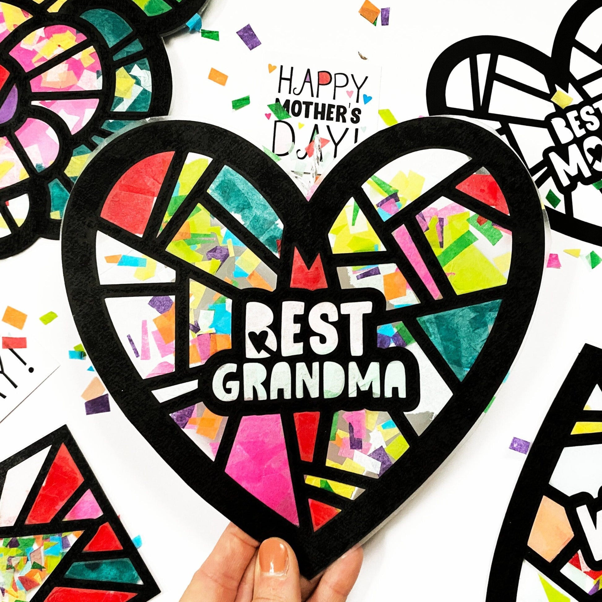 Best Grandma artwork gift from child for Mother's Day.
