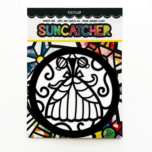 Princess dress paper suncatcher arts and crafts kit for kids - a birthday party activity that is mess -free and easy.