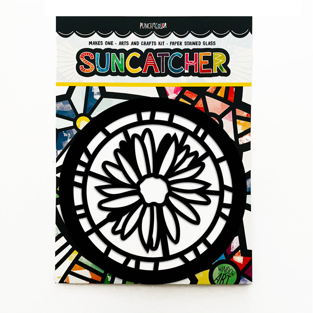 Flower arts and crafts suncatcher kit for kids