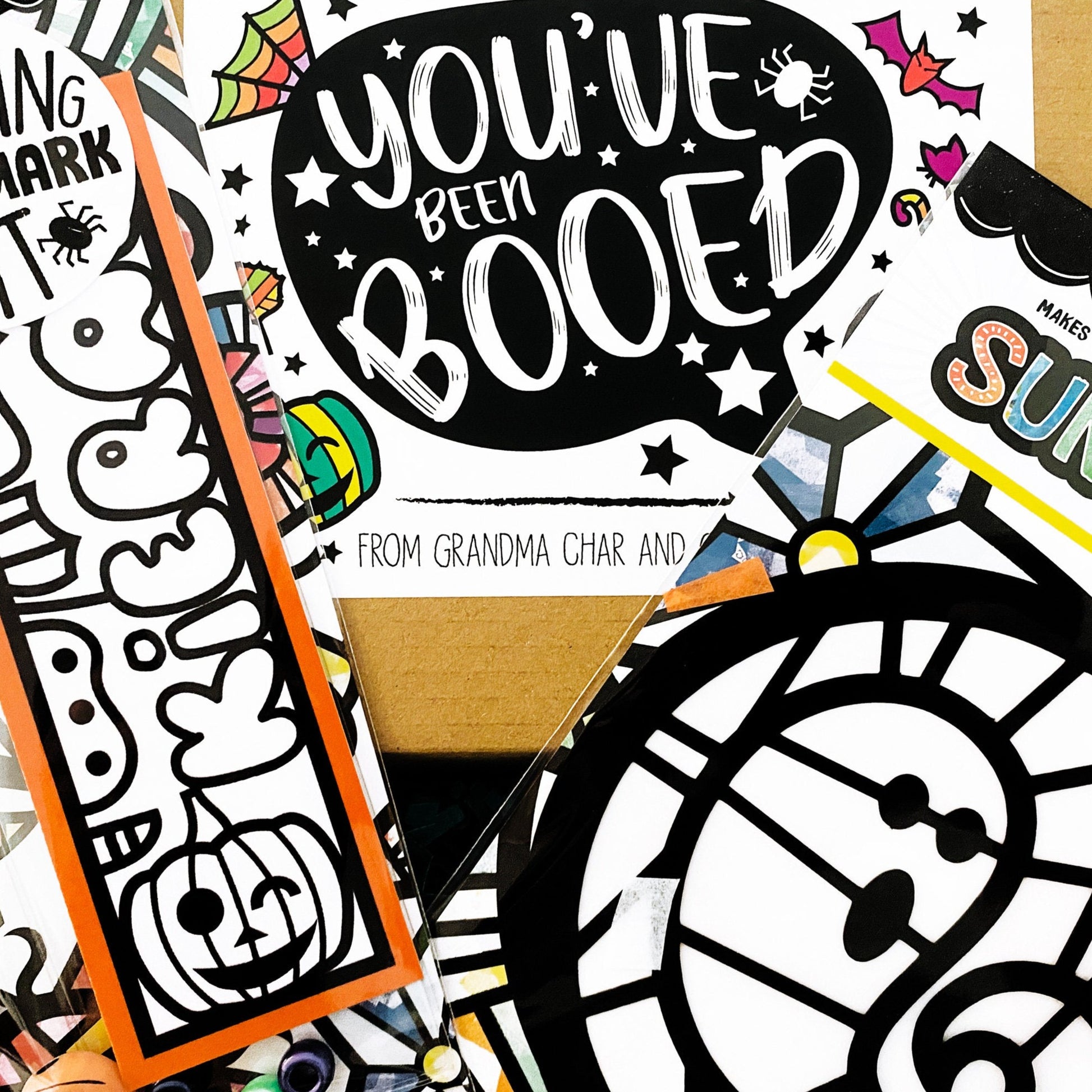 Custom you have been booed boxed Halloween gift for kids. GHost and pumpkin crafts inside.