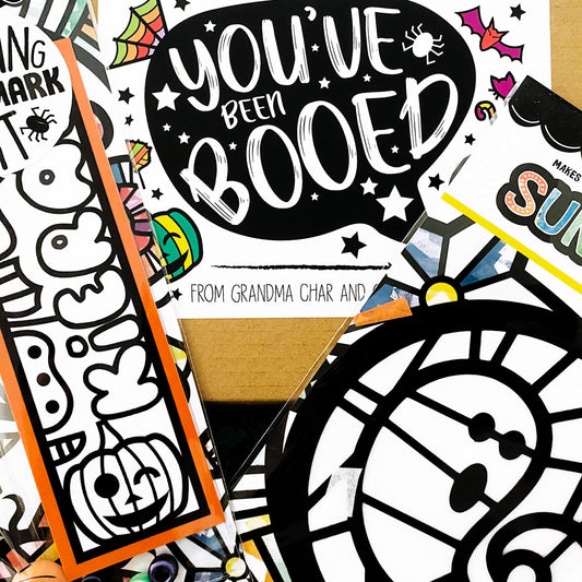 Custom you have been booed boxed Halloween gift for kids. GHost and pumpkin crafts inside.
