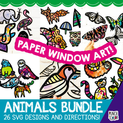 Animals paper crafts for preschool students.