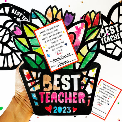Best Teacher Suncatcher Craft Kit