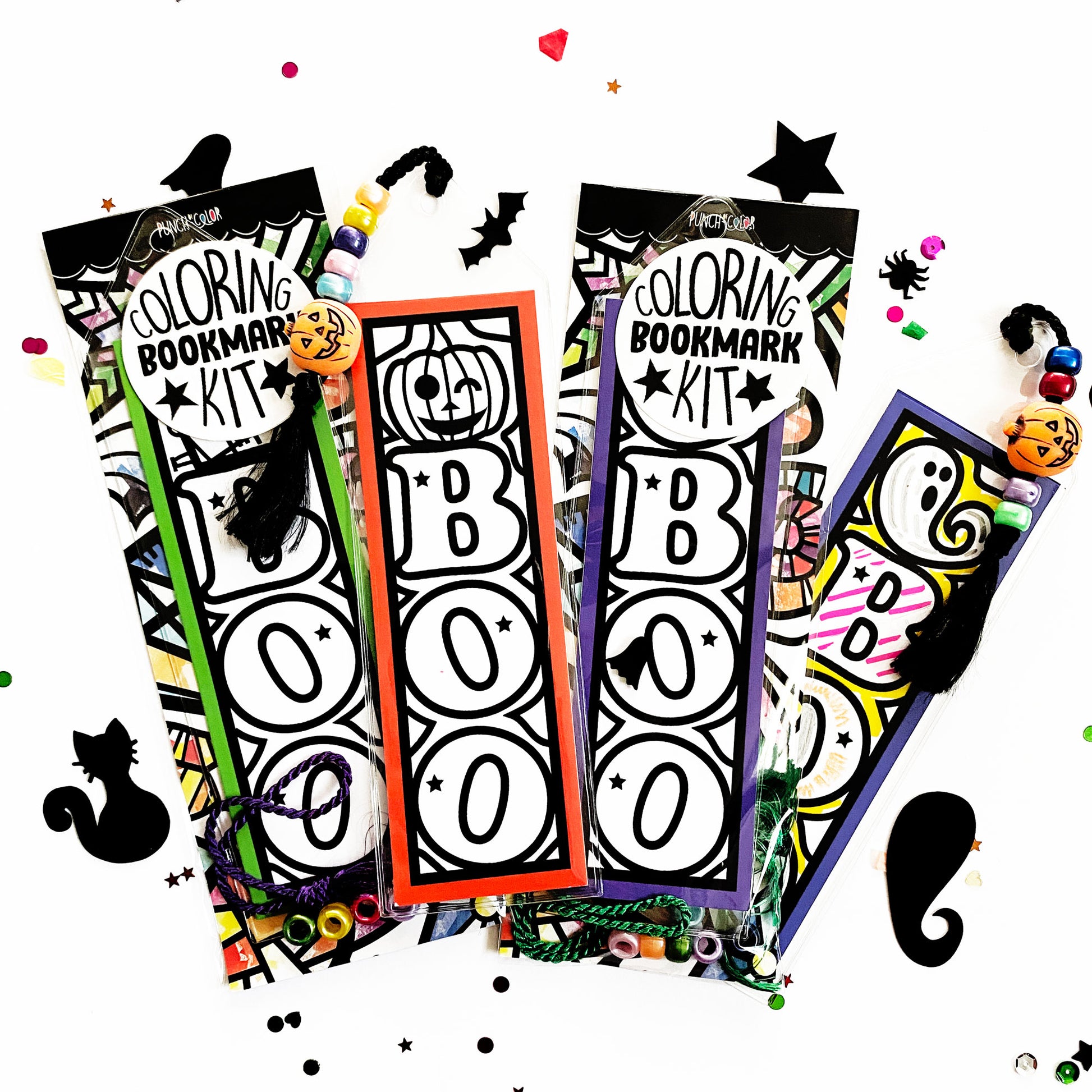 Halloween bookmark craft for kids party favor.