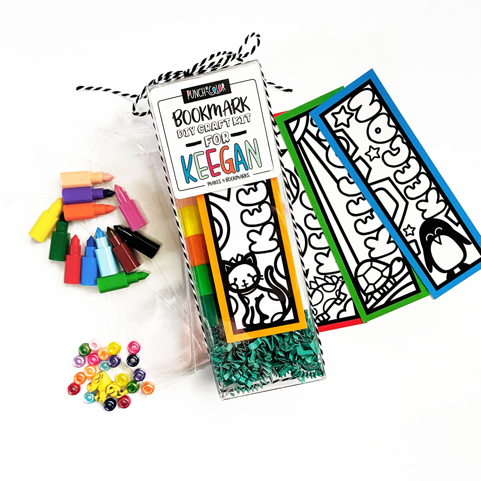 Kids bookmark arts and crafts kit stocking stuffer.