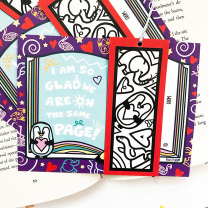 Bookmark Animal Valentine's Cards